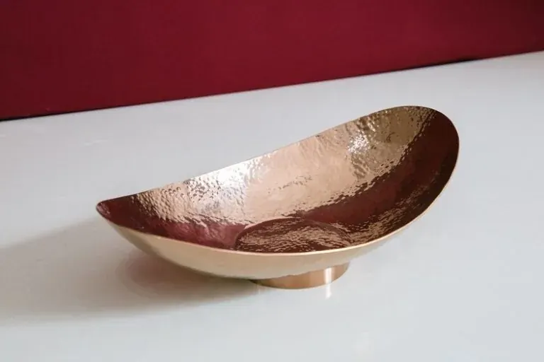 ถาดของไหว้ทรงเงินจีน สี Rose Gold