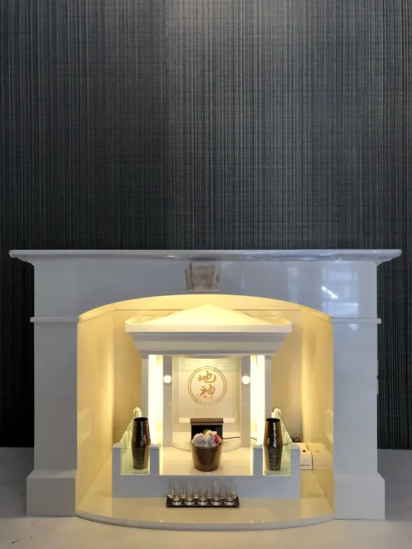 ตู้ครอบศาล ชั้นวางตี่จู้ หินอ่อน Modern Luxury วางเหนือ ตี่จู้